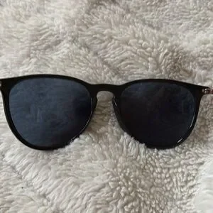 Ray-Ban Erika Classic plum/bronze frames with gray lenses and black case Ray-Ban | Accessories | Rayban Erika Classic Plumbronze  main image 2